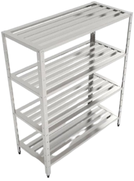 Estante inox com 4 Planos Gradeada