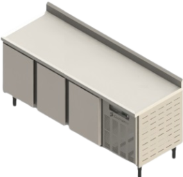 Refrigerador Horizontal com 3 Portas Inox